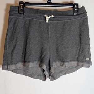 Y2K Champion Authentic Dark Gray Short Booty Shorts Heather Thick Waist Tie Bow
